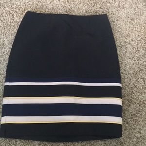 White House black market striped skirt